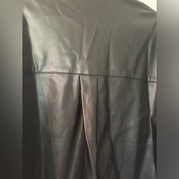 French Connection Faux Leather Long Sleeve Top - Picture 12 of 16